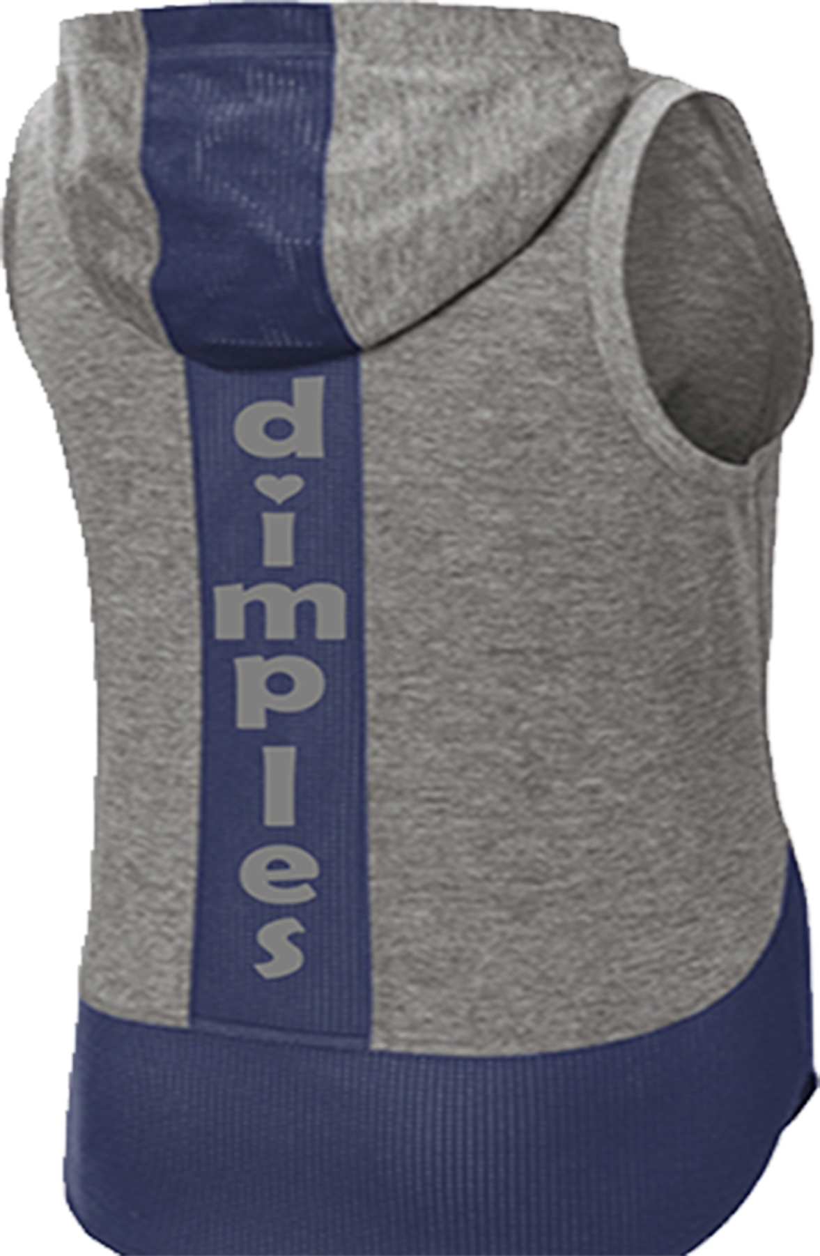 GLD Navy/Gray Sleeveless Hoodie