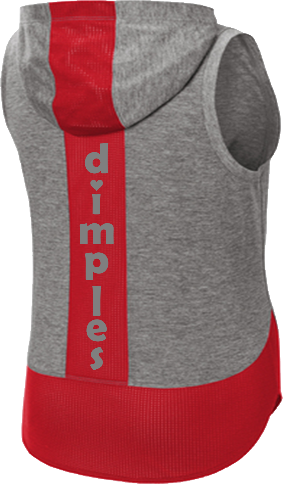 Red/Gray Sleeveless Hoodie
