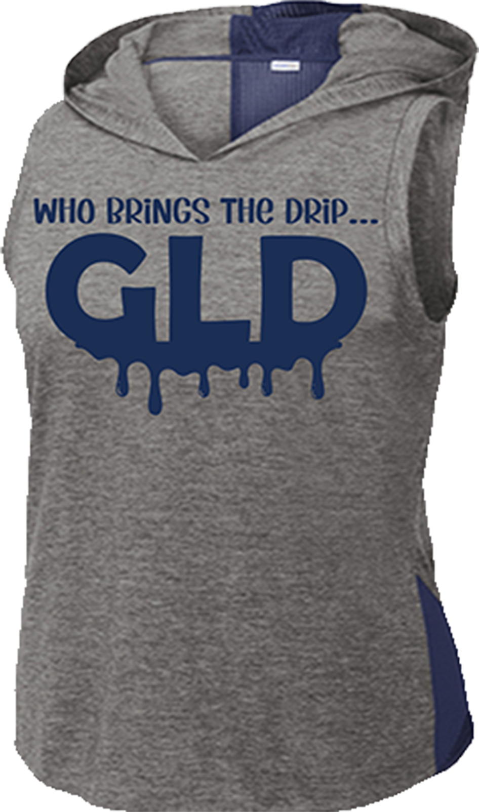 GLD Navy/Gray Sleeveless Hoodie